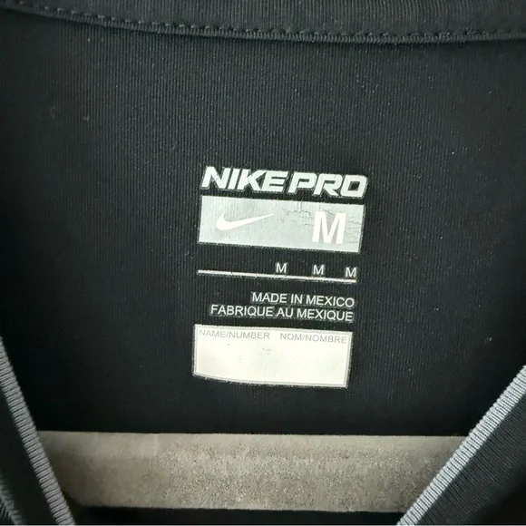 Nike Men's Black Pro Tee - Picture 4 of 6